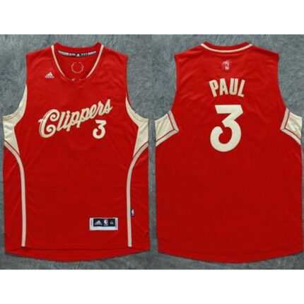 Clippers #3 Chris Paul Red 2015-2016 Christmas Day Stitched NBA Jersey