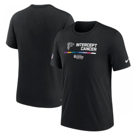 Men's Atlanta Falcons 2022 Black Crucial Catch Performance T-Shirt