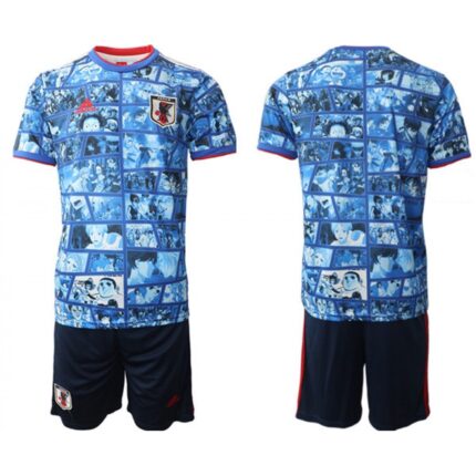 Men's Japan Blank Blue Home Soccer Jersey Suit