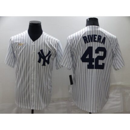 Men's New York Yankees  #42 Mariano Rivera White Cool Base Stitched Baseball Jersey