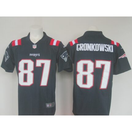 Men's Nike Patriots #87 Rob Gronkowski  Navy Limited Rush Stitched NFL Jersey