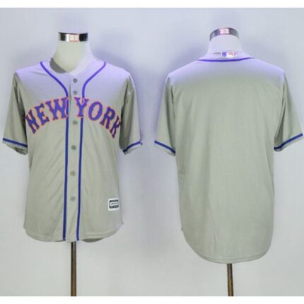 Mets Blank Grey New Cool Base Stitched MLB Jersey