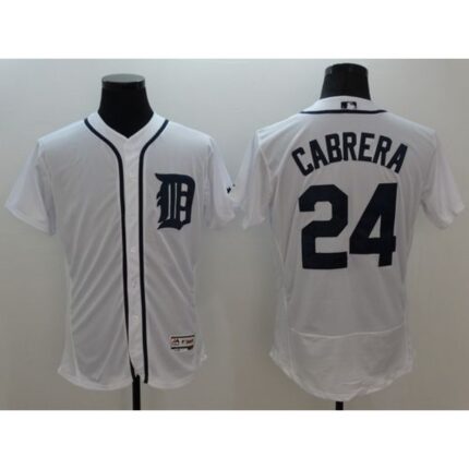 Tigers #24 Miguel Cabrera White Flexbase Authentic Collection Stitched MLB Jersey