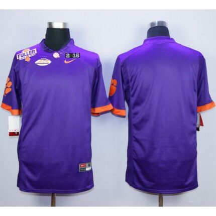 Tigers Blank Purple Limited 2016 College Football Playoff National Championship Patch Stitched NCAA Jersey
