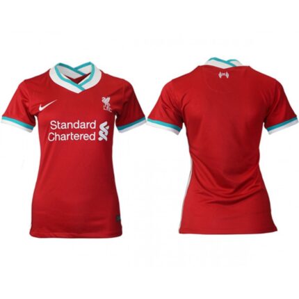 Women's Liverpool Blank Red Home Soccer Club Jersey