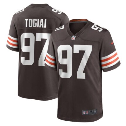 Tommy Togiai Cleveland Browns Nike Game Jersey - Brown