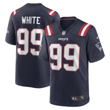 Keion White New England Patriots Nike Game Jersey - Navy