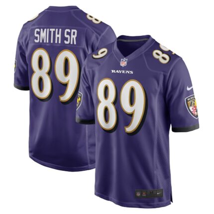 Steve Smith Sr. Baltimore Ravens Nike Retired Game Jersey - Purple